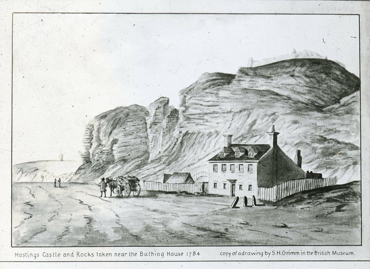 File:Hastings Castle and the Old Warm Baths c1784.jpg