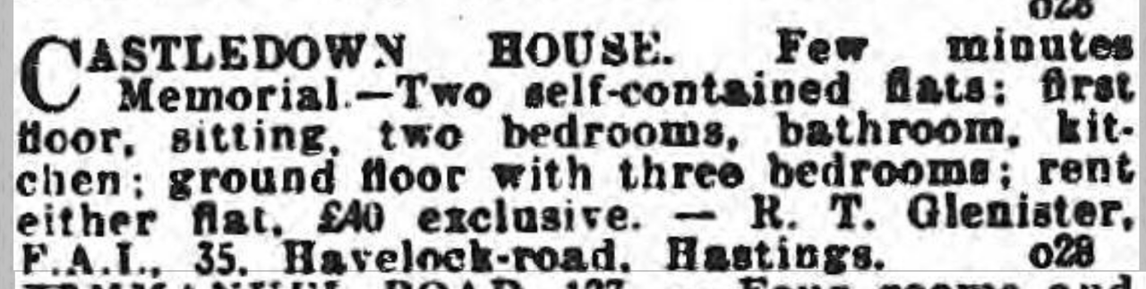 File:To Let advertisement for Castledown House 1933.png
