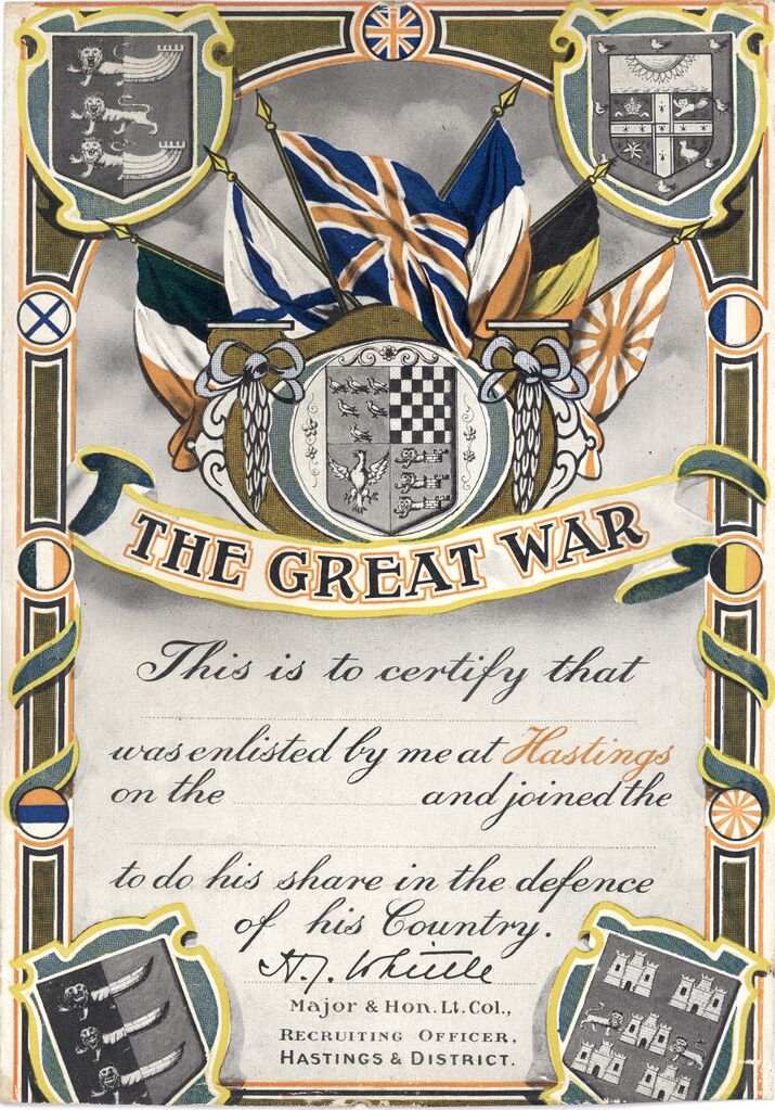 File:WW1 Enlistment Certificate signed by Col. Whittle.jpg